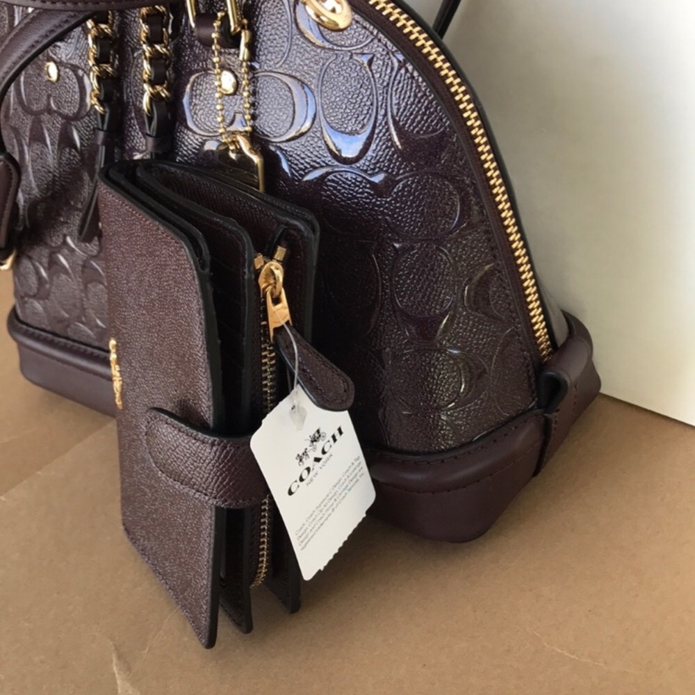 🌸🎆coach Sierra set🎆oxblood /Satchel/crossbody - Picture 2 of 8